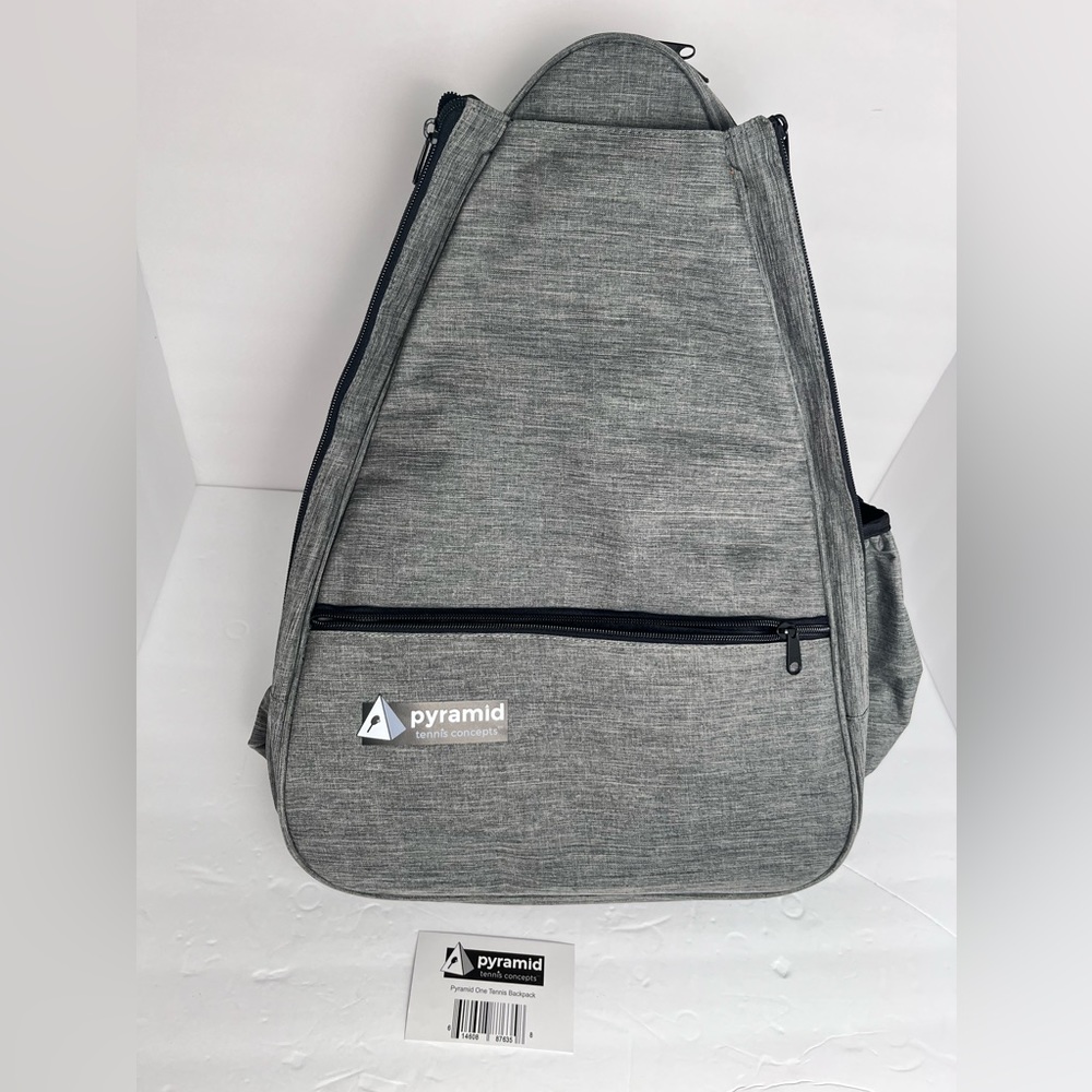 Pyramid Large Tennis Backpack Carrier Gray New